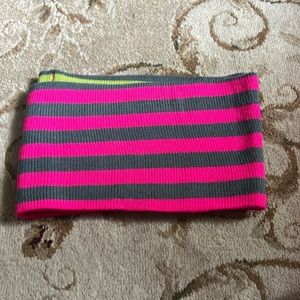 White and grey with green inside scarf